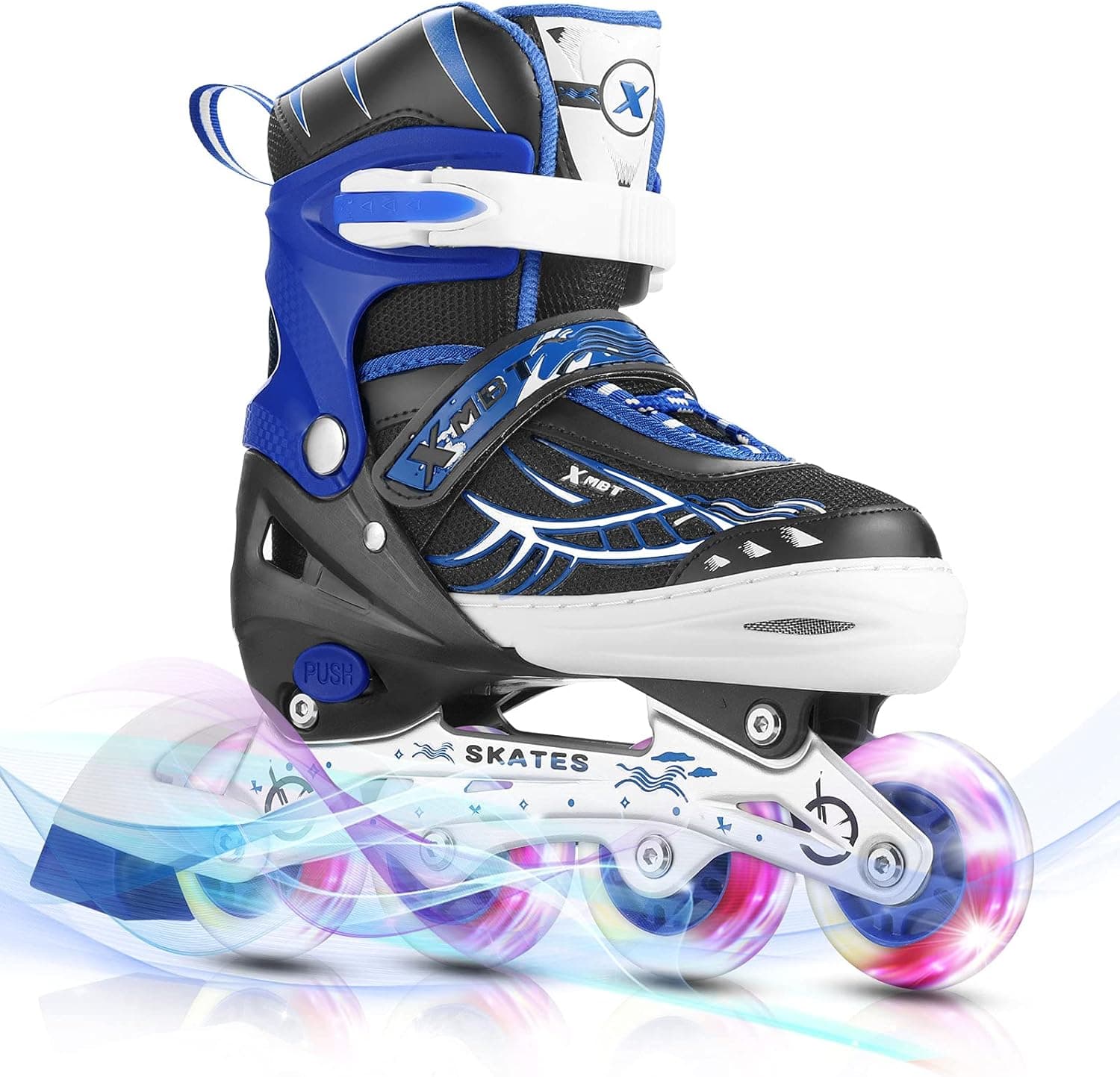 Weskate Adjustable Inline Skates for Kids and Adults Women Full Light Up Blades Roller Skates Boys Girls in Line Skating for Indoor or Outdoor Use