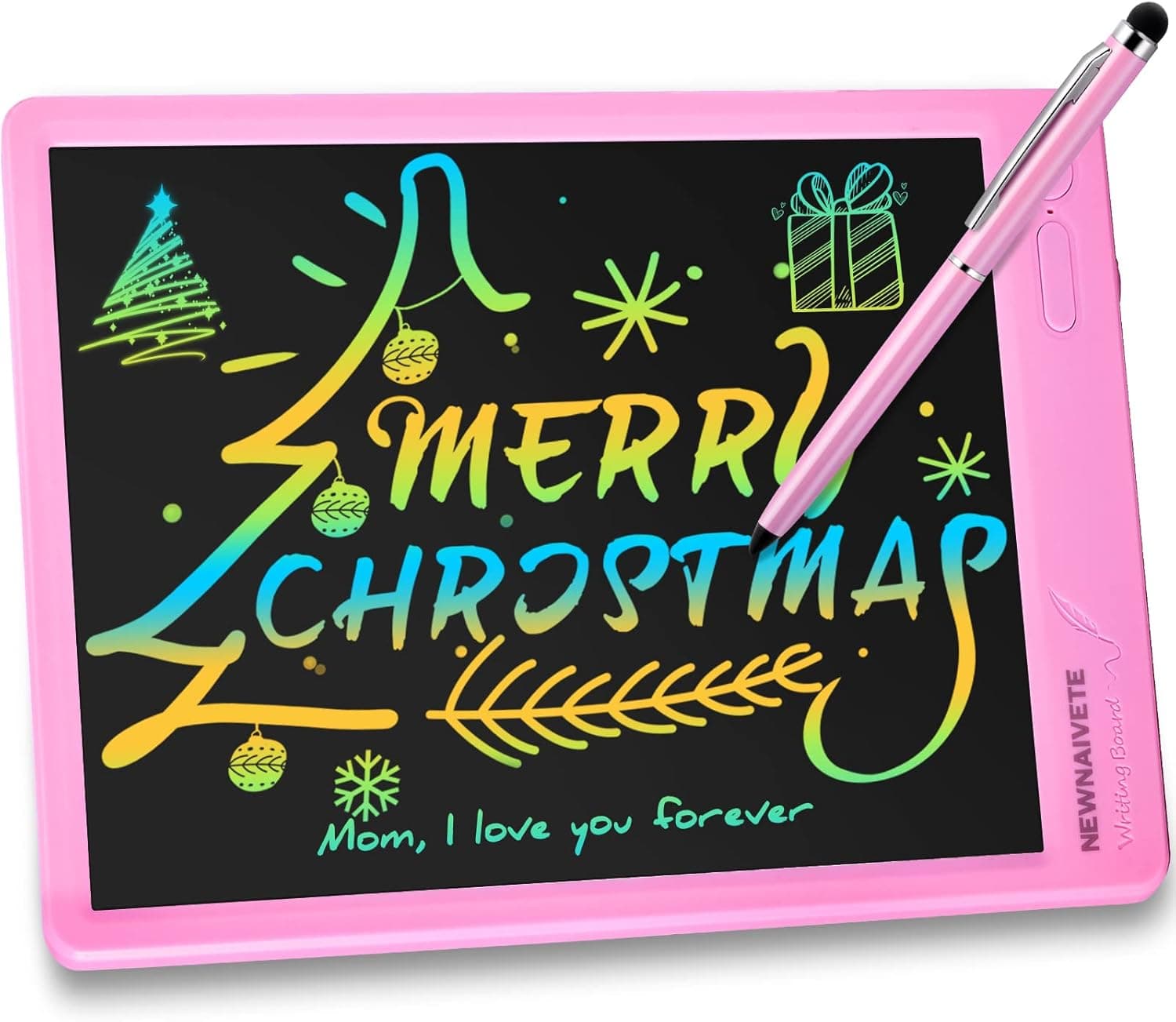 LCD Writing Tablet for Kids, 10 Inch Drawing Tablet Board with Magnetic Stylus for Phone Tablet, Reusable Doodle Board Educational Gifts Toddler Drawing Pad for 3~8 Years Old Boys Girls (Pink)