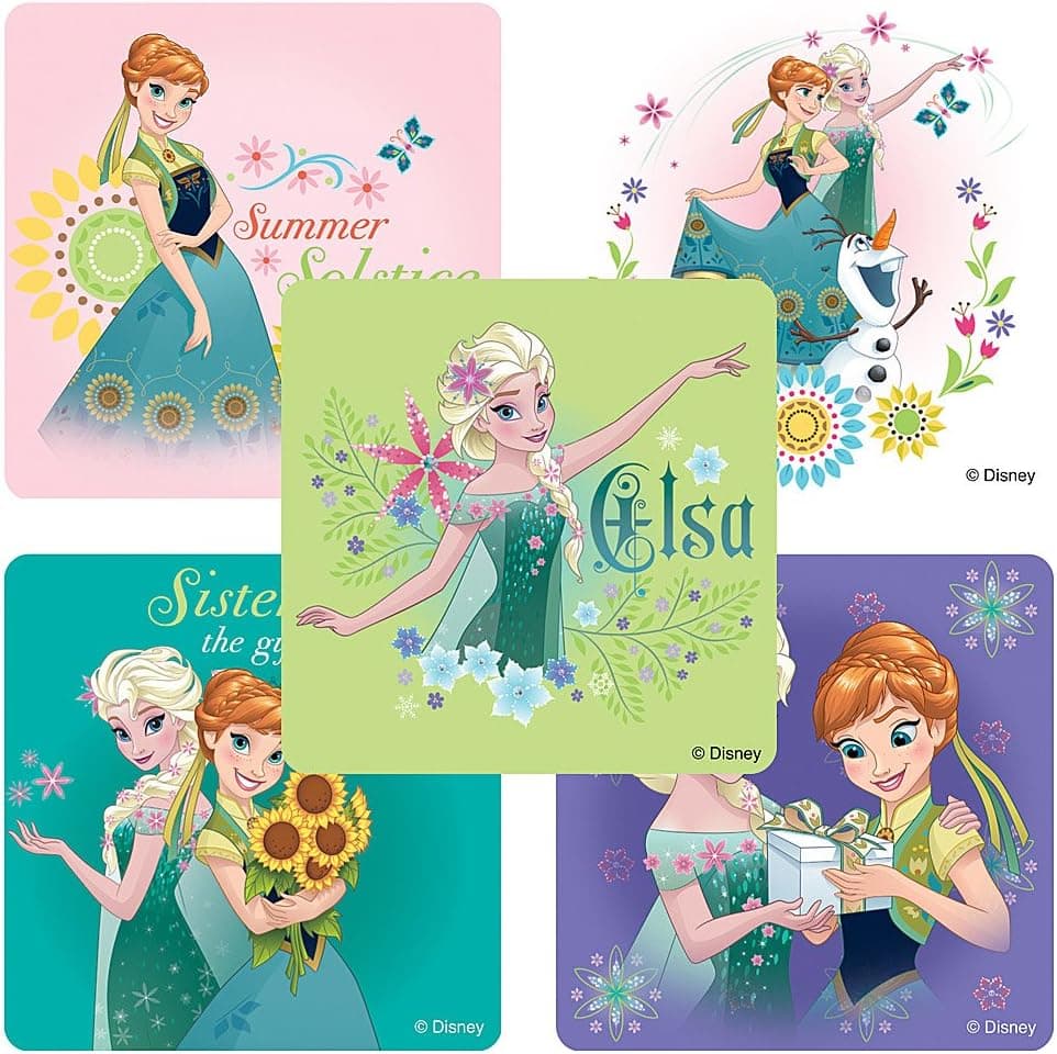 Frozen Fever Stickers - Prizes and Giveaways - 75 per Pack