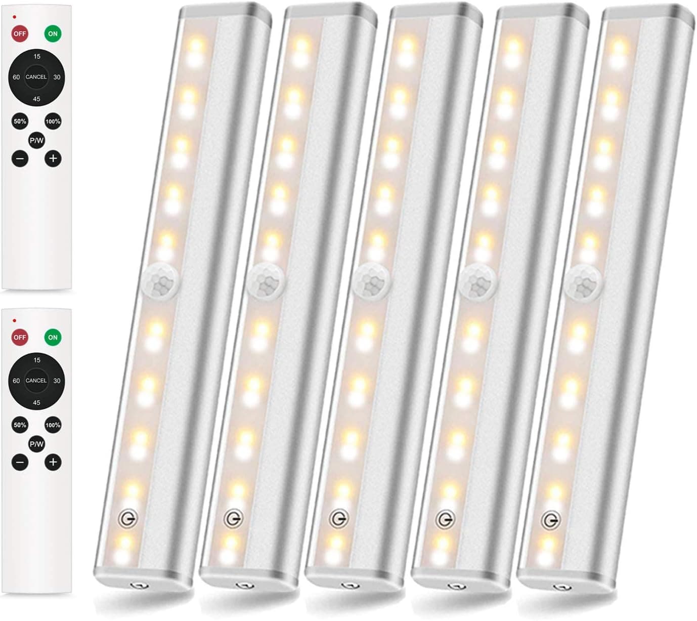 SZOKLED Cabinet Lights 5 Pack with 2 Remote