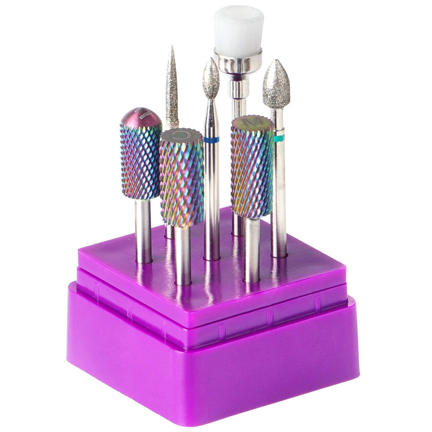 Nail Drill Bits for Acrylic Nails - Nail Drill Bits Set BTArtbox Efile Nail Drill Bits 7pcs 3/32 inch Carbide Nail Drill Bits