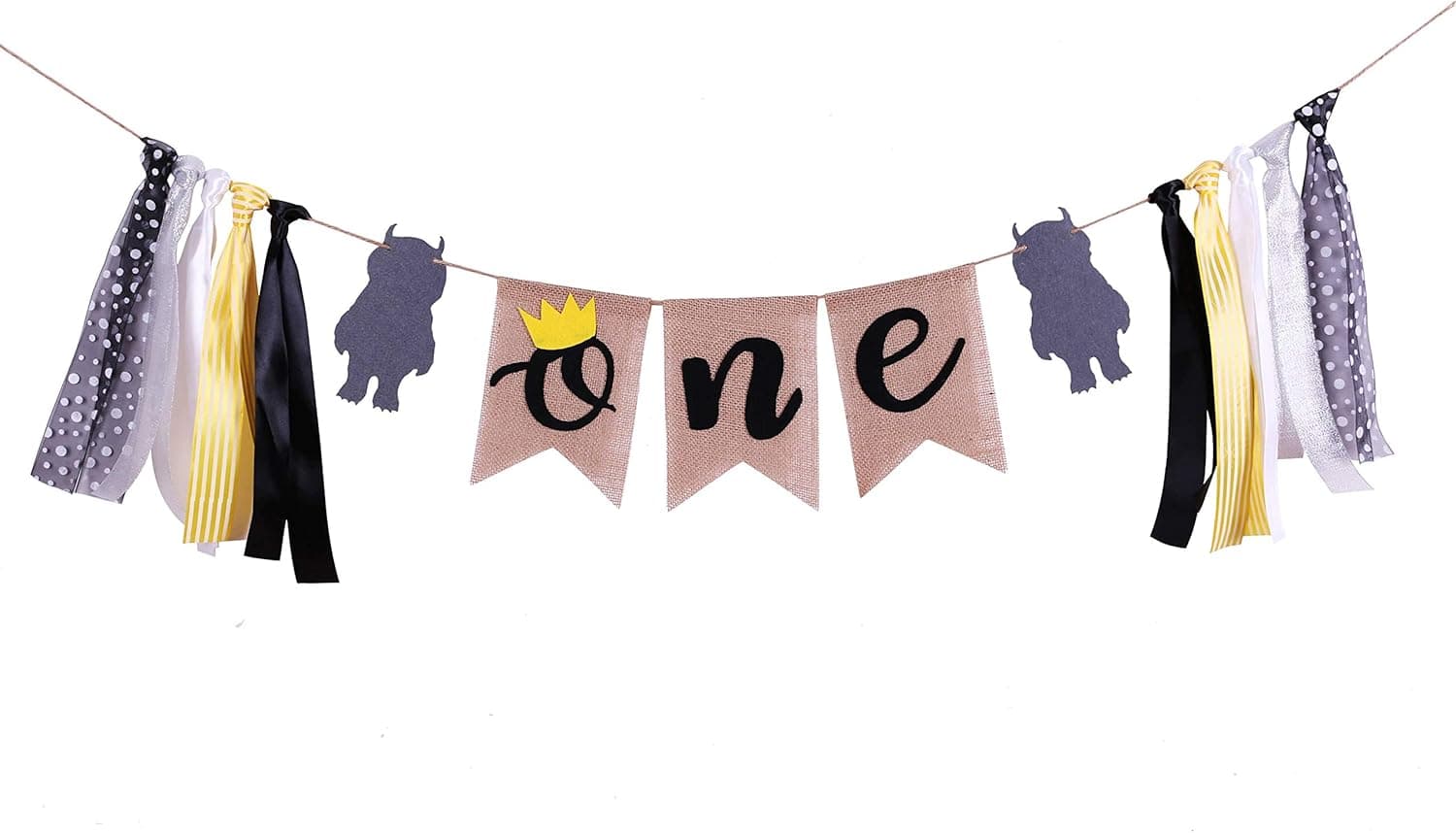 Wild One 1st Birthday Highchair Banner- Handmade Wild One First Birthday Decorations for Photo Booth Props Party Supplies