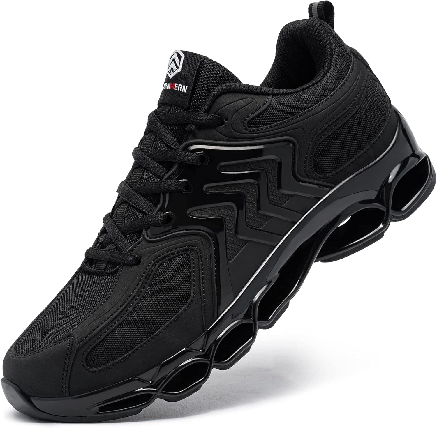 LARNMERN Steel Toe Shoes for Women Lightweight Safety Toe Sneakers Breathable Safety Shoes Indestructible Work Shoes (7.5, Black)