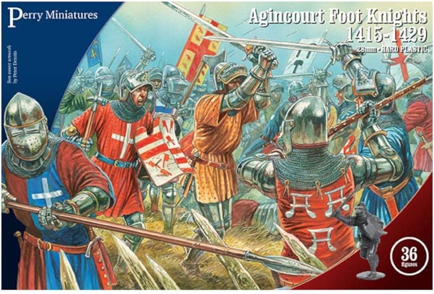 Perry Miniatures - Set AO 60 Agincourt Foot Knights 1415-29 Plastic 28mm Toy Soldiers Set