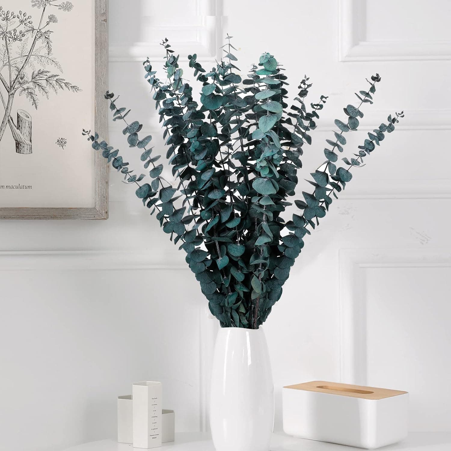 10pcs Dried Eucalyptus, 100% Natural Fresh Eucalyptus Stems, Eucalyptus Branches Eucalyptus Leaves for Shower, Home Decor, Wedding, Party, Hotel, Office Decor, 15.74"-16.93" Tall
