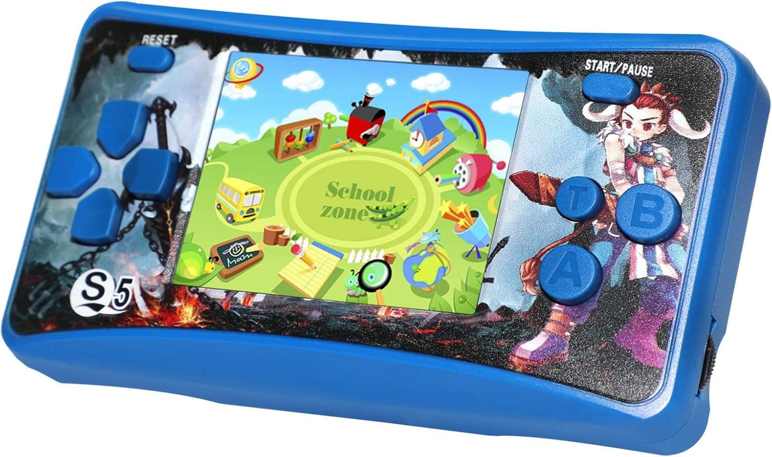 HigoKids Handheld Game, 3.5MM Earphone Jack Retro Game Player with 220 Electronic Games 2.5" Color Screen Support for Connecting TV Best Birthday Xmas Present for Kids and Adult-Black