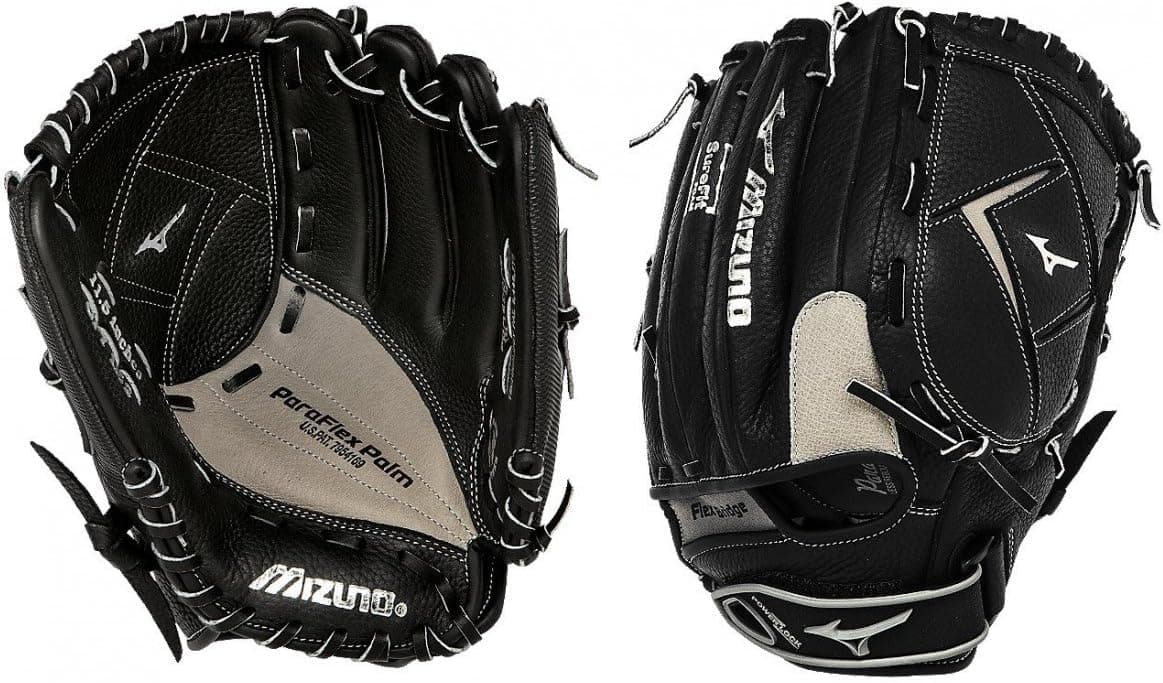Mizuno GPT1152 Prospect Series Right Handed Throw Youth Baseball Mitt, Black, 11.50-Inch