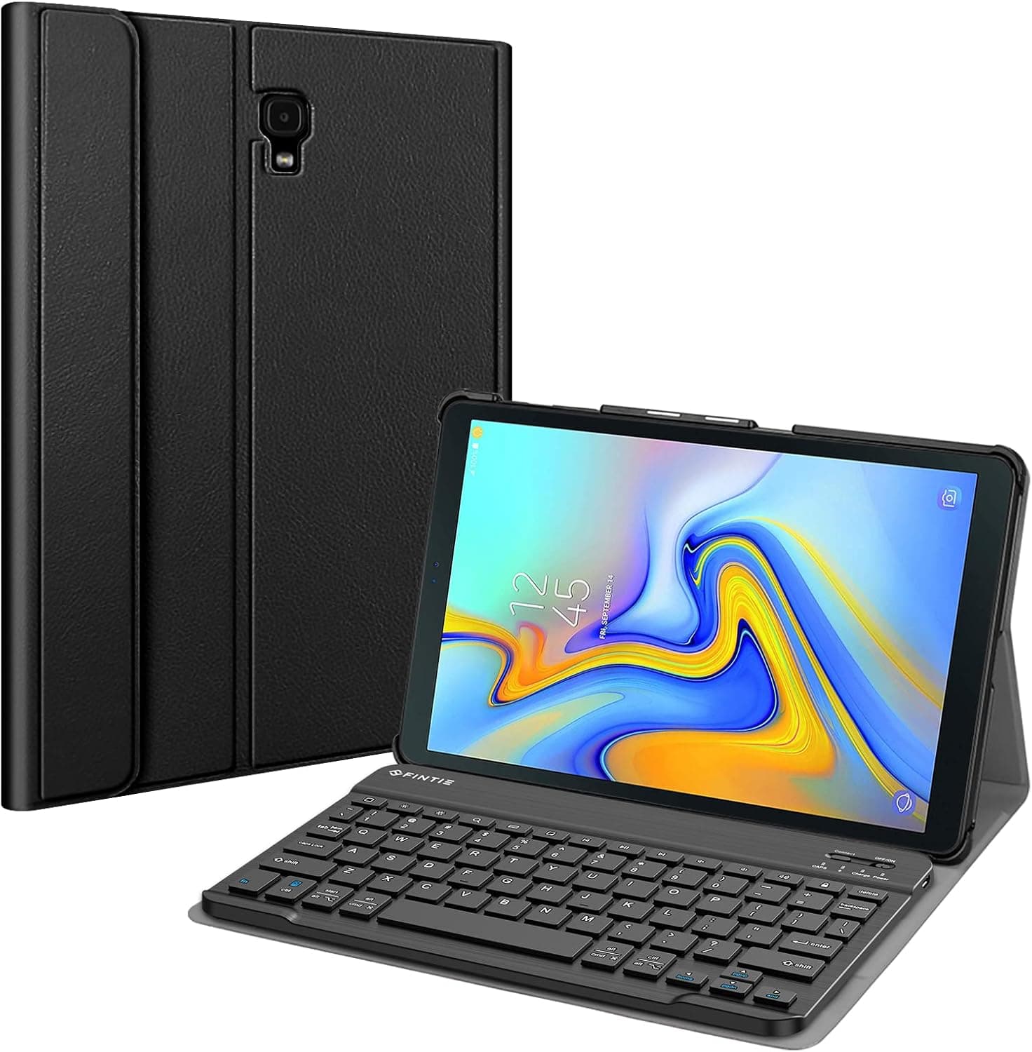 Fintie Keyboard Case for Samsung Galaxy Tab A 10.5 2018 Model SM-T590/T595/T597, Slim Shell Lightweight Stand Cover with Detachable Wireless Bluetooth Keyboard, Black