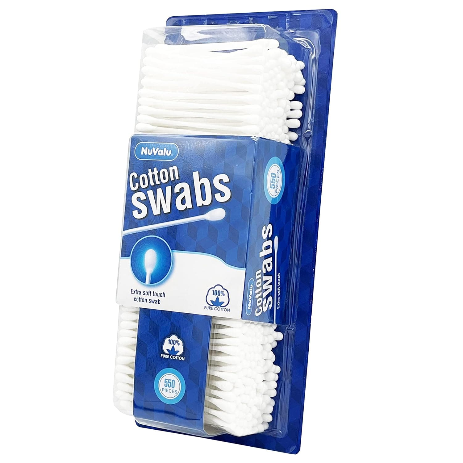 NuValu Cotton Swabs Standard Double Tip (550 Count)