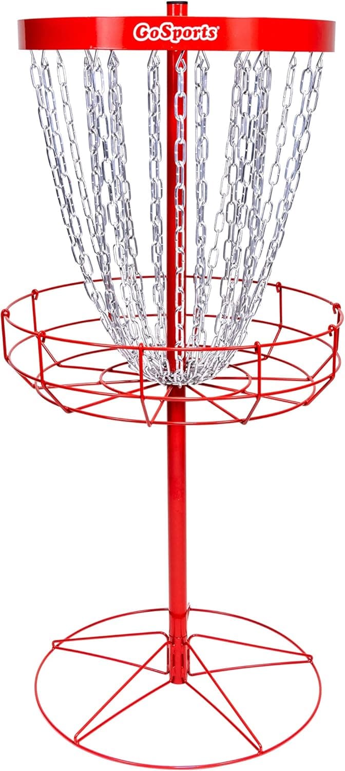 GoSports Regulation Disc Golf Basket - 24 Chain Portable Disc Golf Target