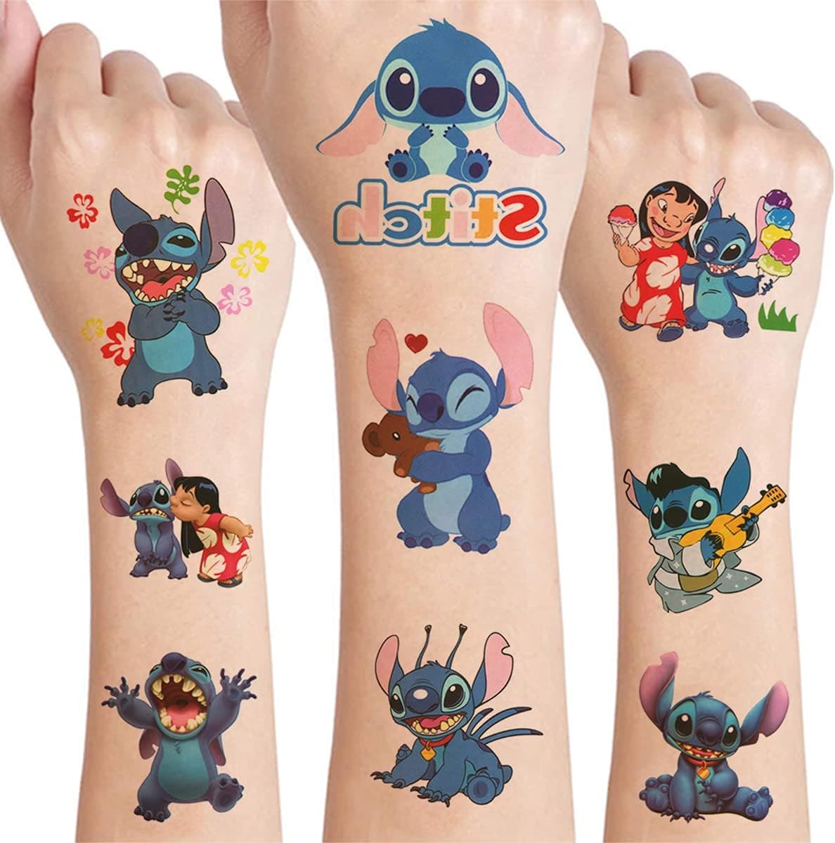 12 Sheets Cute Temporary Tattoos for Kids, Birthday Party Supplies Anime Cartoon Fake Tattoos Stickers Party Favors for Kids Boys Girls Birthday Decorations Party Game Rewards Stickers