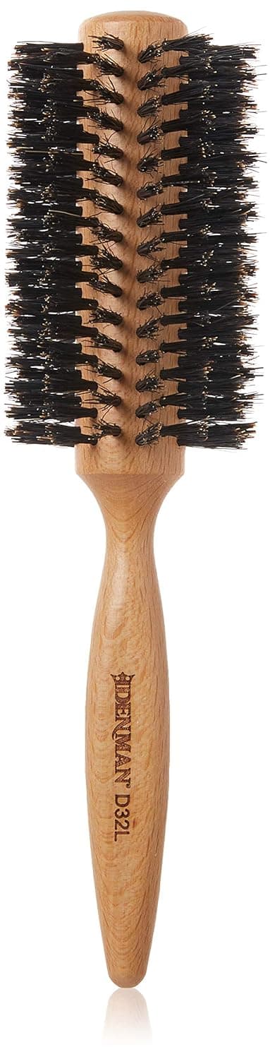 Denman Large Wooden Curling Brush for Creating Curls and Adding Body & Shine, D32L