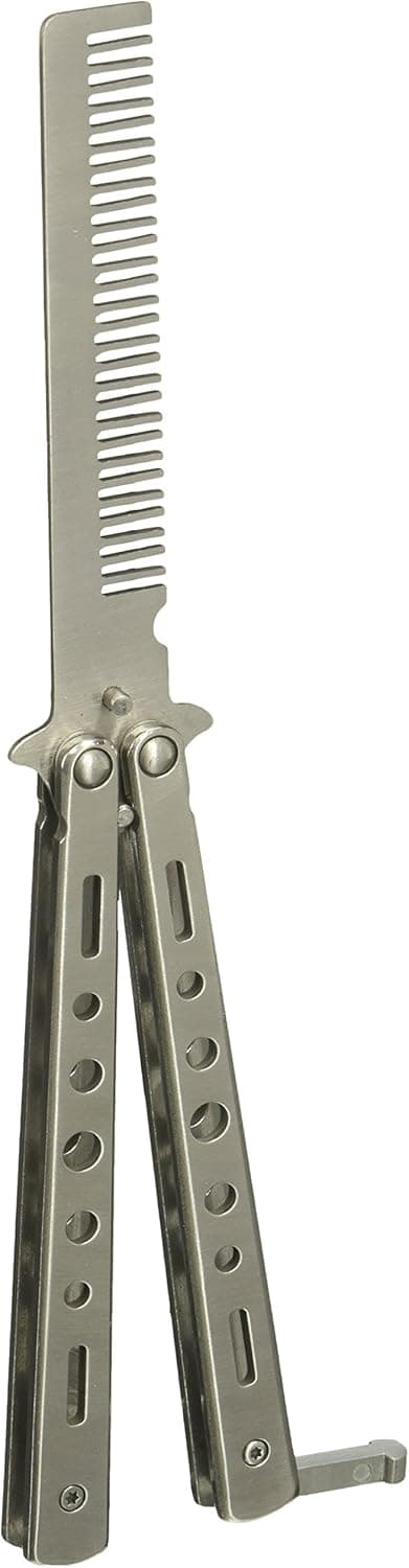 Practice Butterfly Trainer Metal Knife, Silver, Large