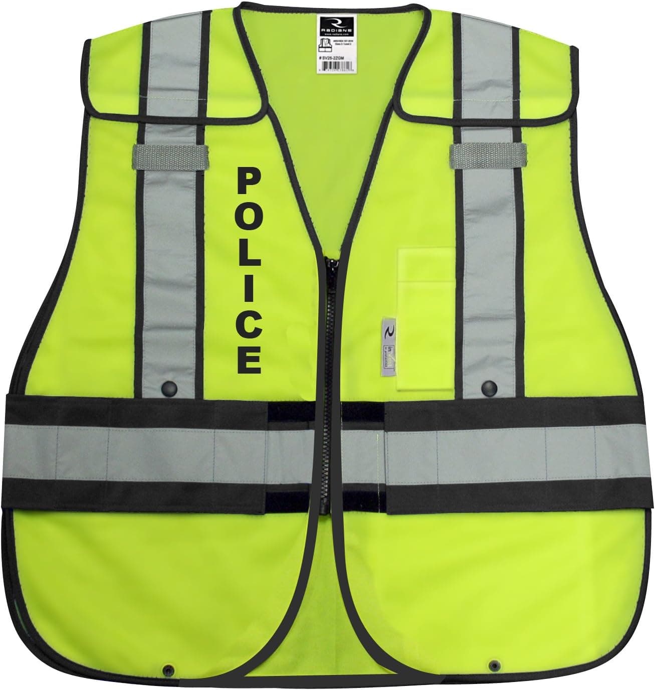 Radians Radwear SVL Tuck Away Police Safety Vest (Green,One Size Fits All)