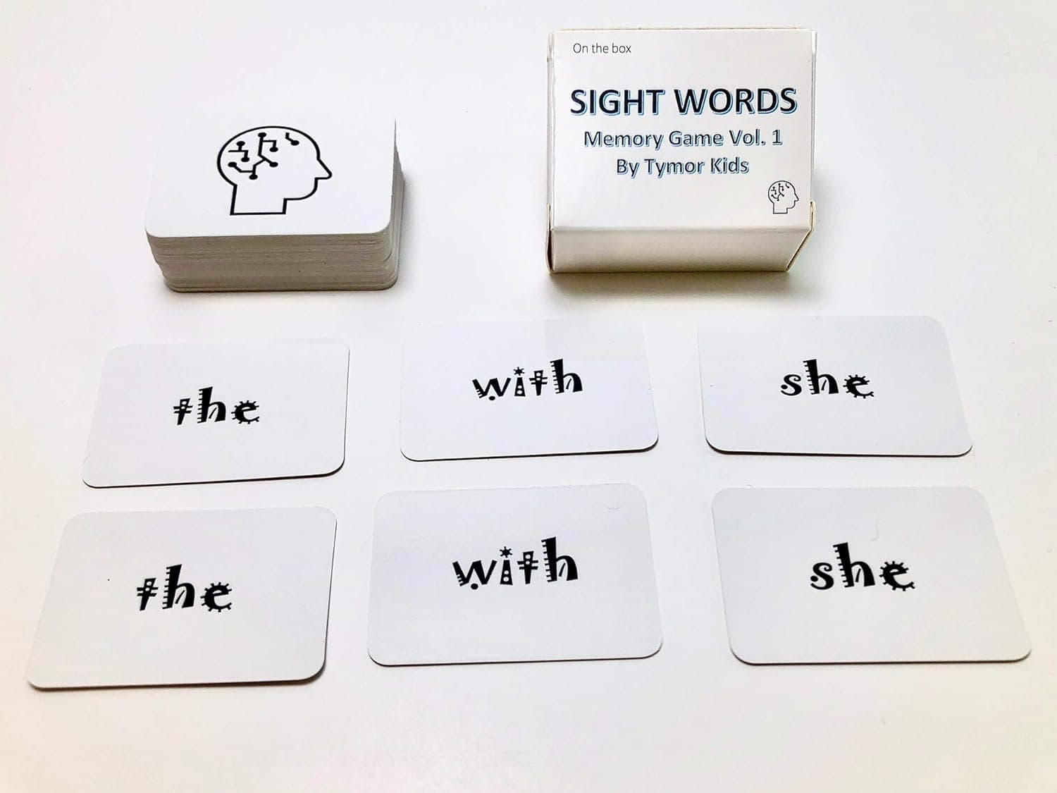 Generic Children's Classic Memory Matching Game- Boy and Girl Educational Word Game Using Common Sight Words- Learning Aid for Kids- by Tymor Kids Ltd.