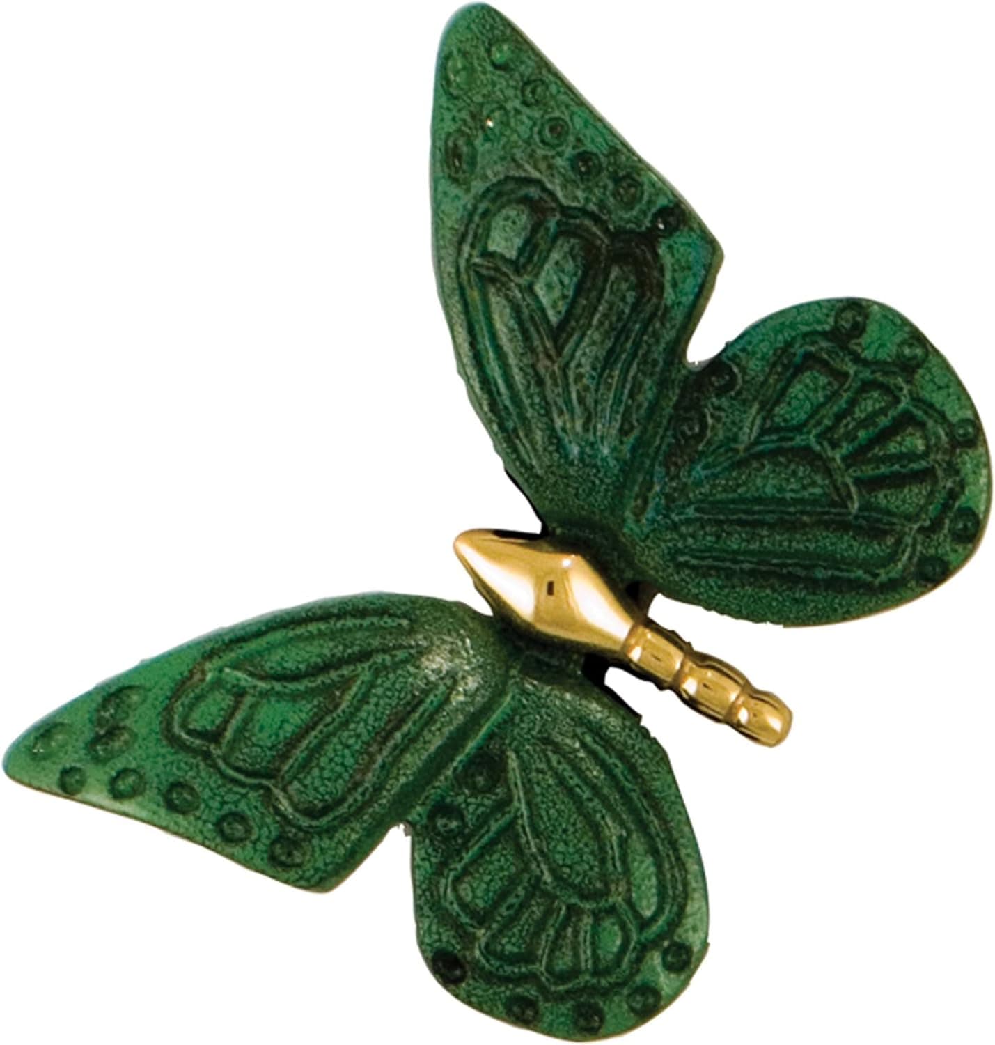Monarch Butterfly Doorbell Ringer - Brass/Green Patina