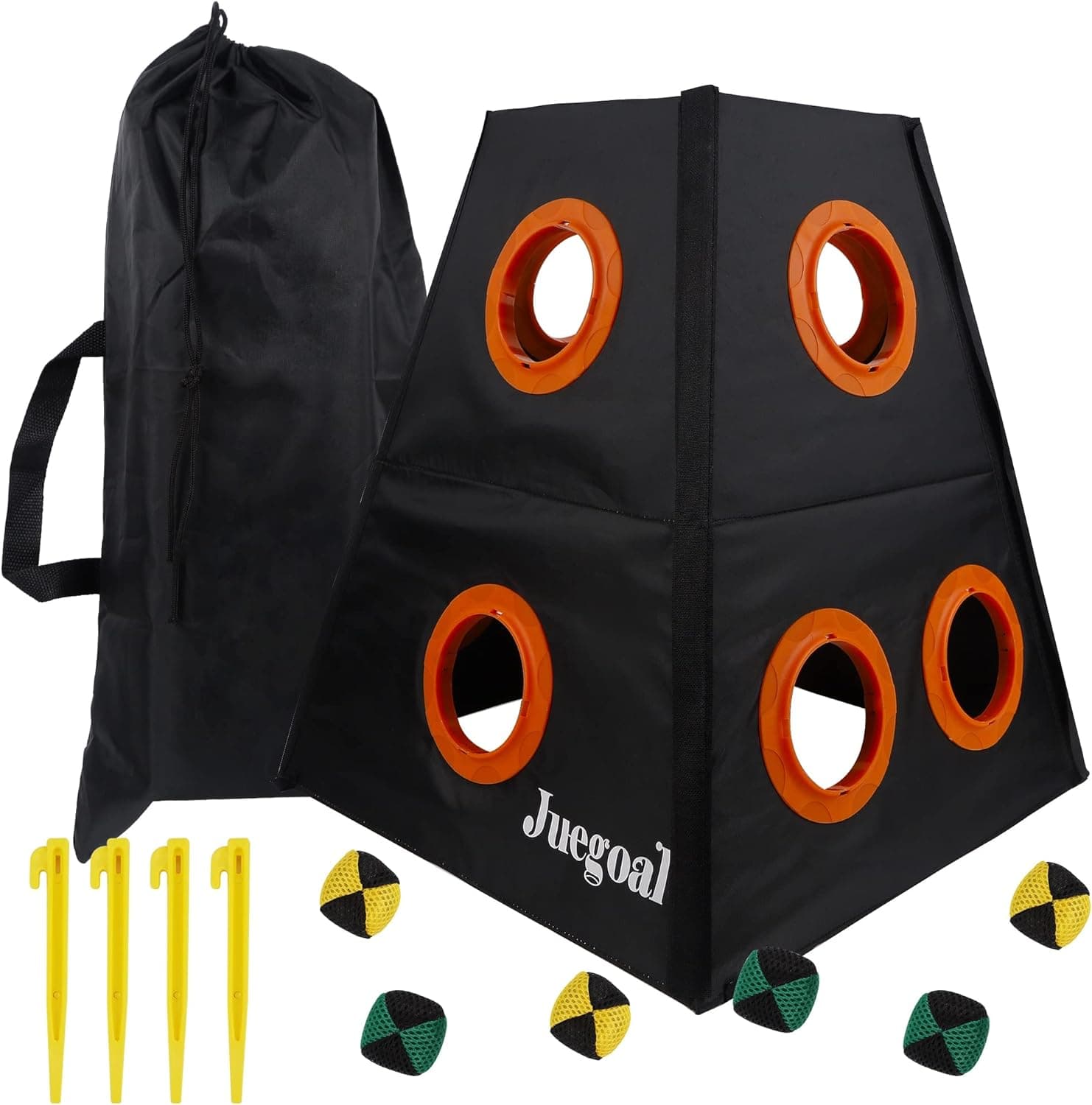 Juegoal Outdoor Giant Yard Toss Game Set, Cornhole Ball Games for Adults and Kids, Great for All Ages, Outside Family Throwing Game for Beach, Camping, Lawn and Backyard