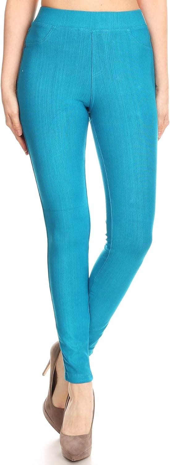 Jvini Women's High Waist Stretch Skinny Slimming Denim Legging Pants Turguios L