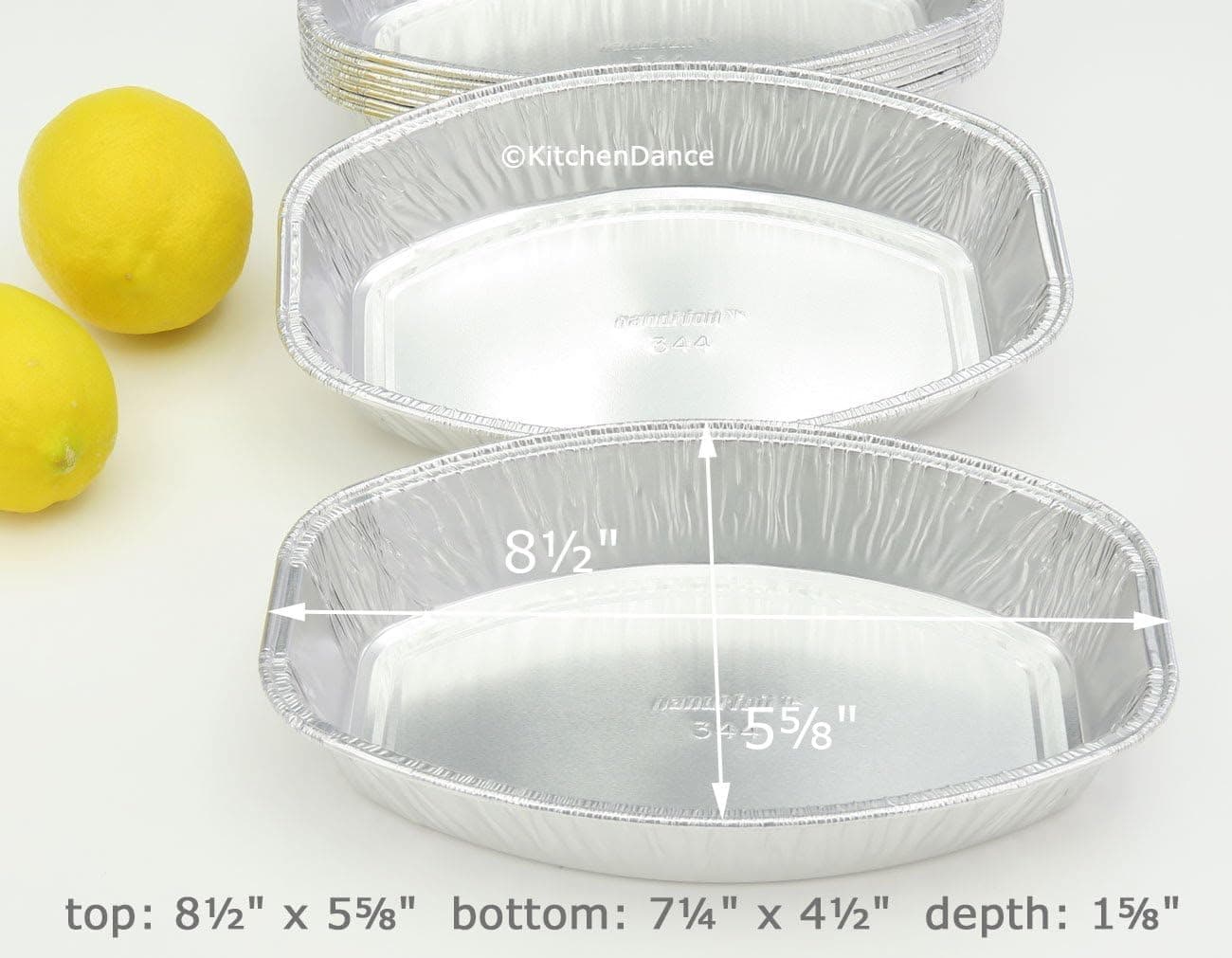 Disposable Aluminum Small Oval Casserole Pan- Individual Size- #4600 (50)