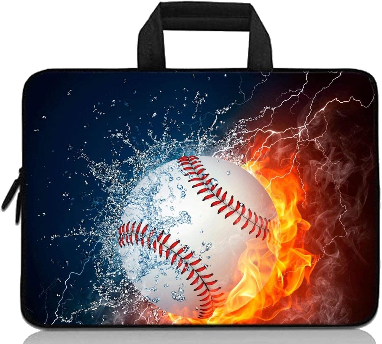 HAPPYLIVE SHOPPING Universal 7 - 9 inch Kids Tablet Sleeve Ultra-Portable, Neoprene Carrying Case Bag Compatible with 7,8,8.5,8.9,9inches Apple iPad Mini, Samsung, Google, HP, Acer (Baseball Fire)