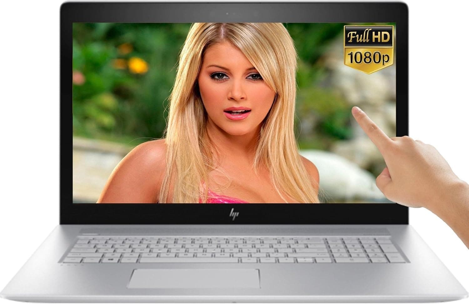HP Envy 17.3-Inch Full HD IPS Touchscreen Laptop, 7th Intel Core i7-8500U, 16GB DDR4 RAM, 1TB 7200RPM HDD, NVIDIA GeForce MX150, DVD, HDMI, Bluetooth, Backlit Keyboard, Windows 10-Silver (Renewed)