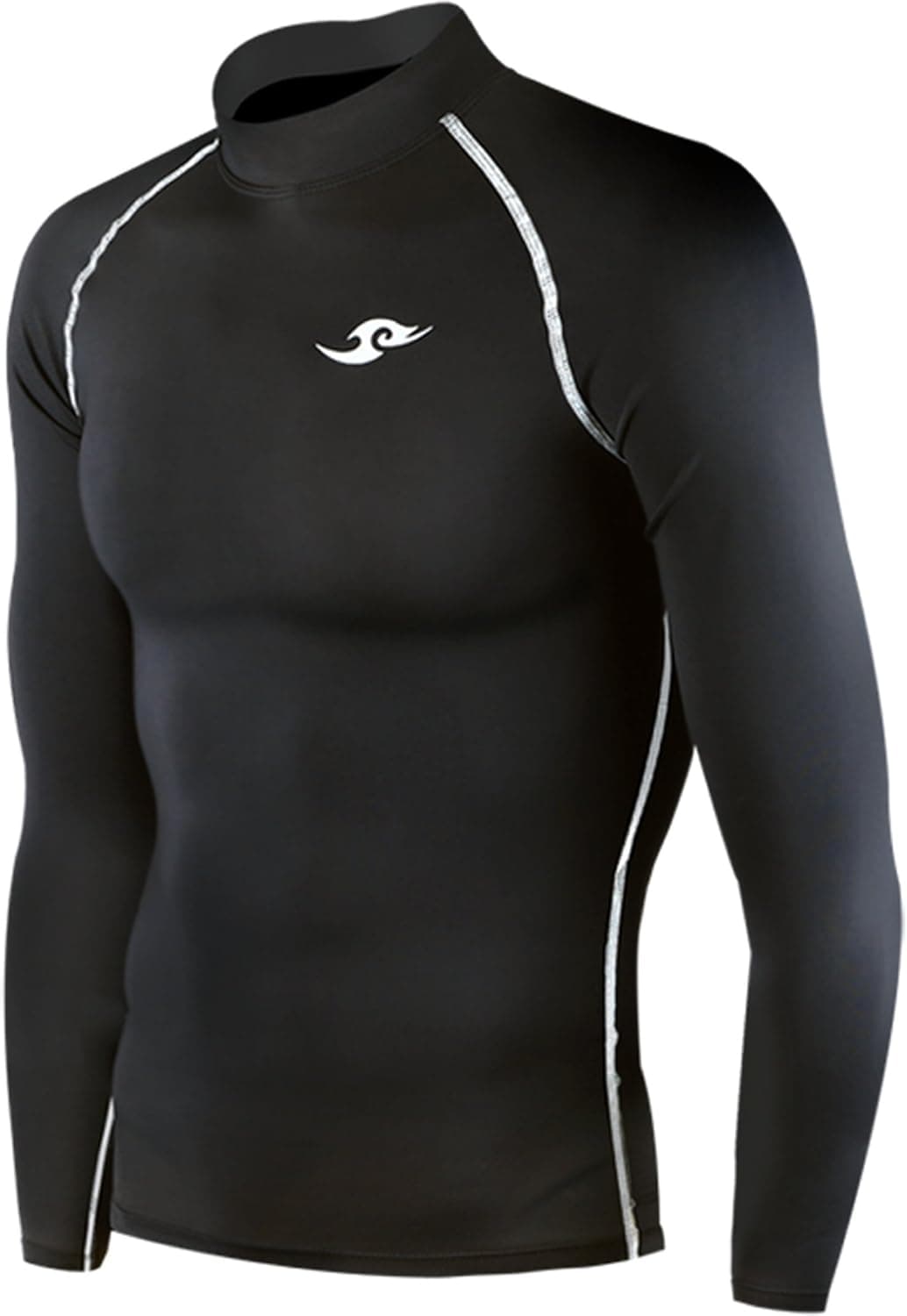 Take Five Skin Tight Compression Base Layer Black Running Shirt Mens Womens S - 3XL (3XL)
