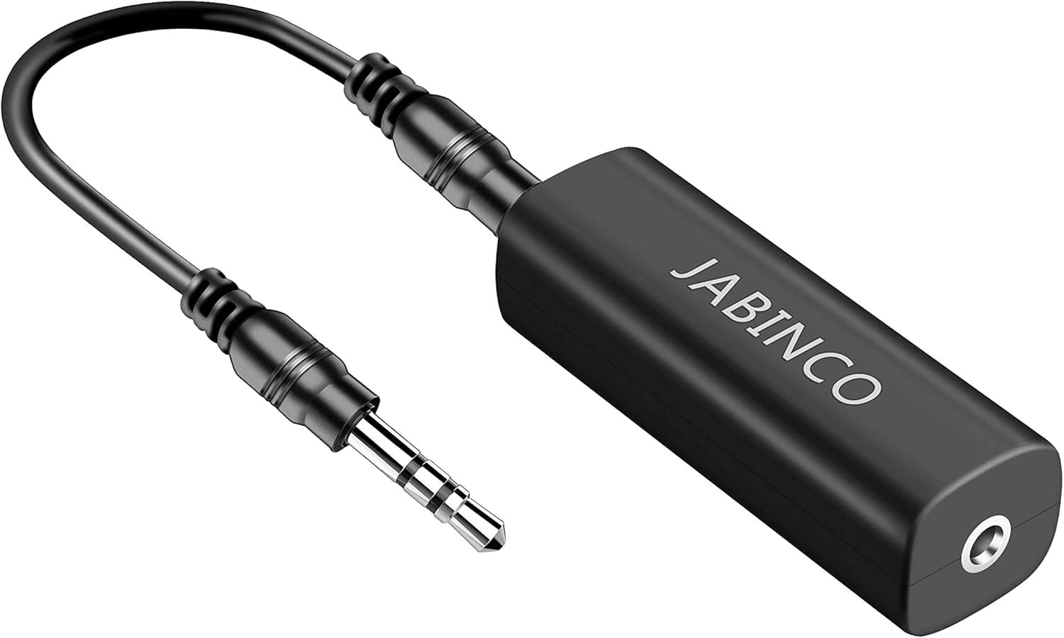 JABINCO Ground Loop Noise Isolator,for Car Audio/Home Stereo System with 3.5mm Audio Cable (Black)