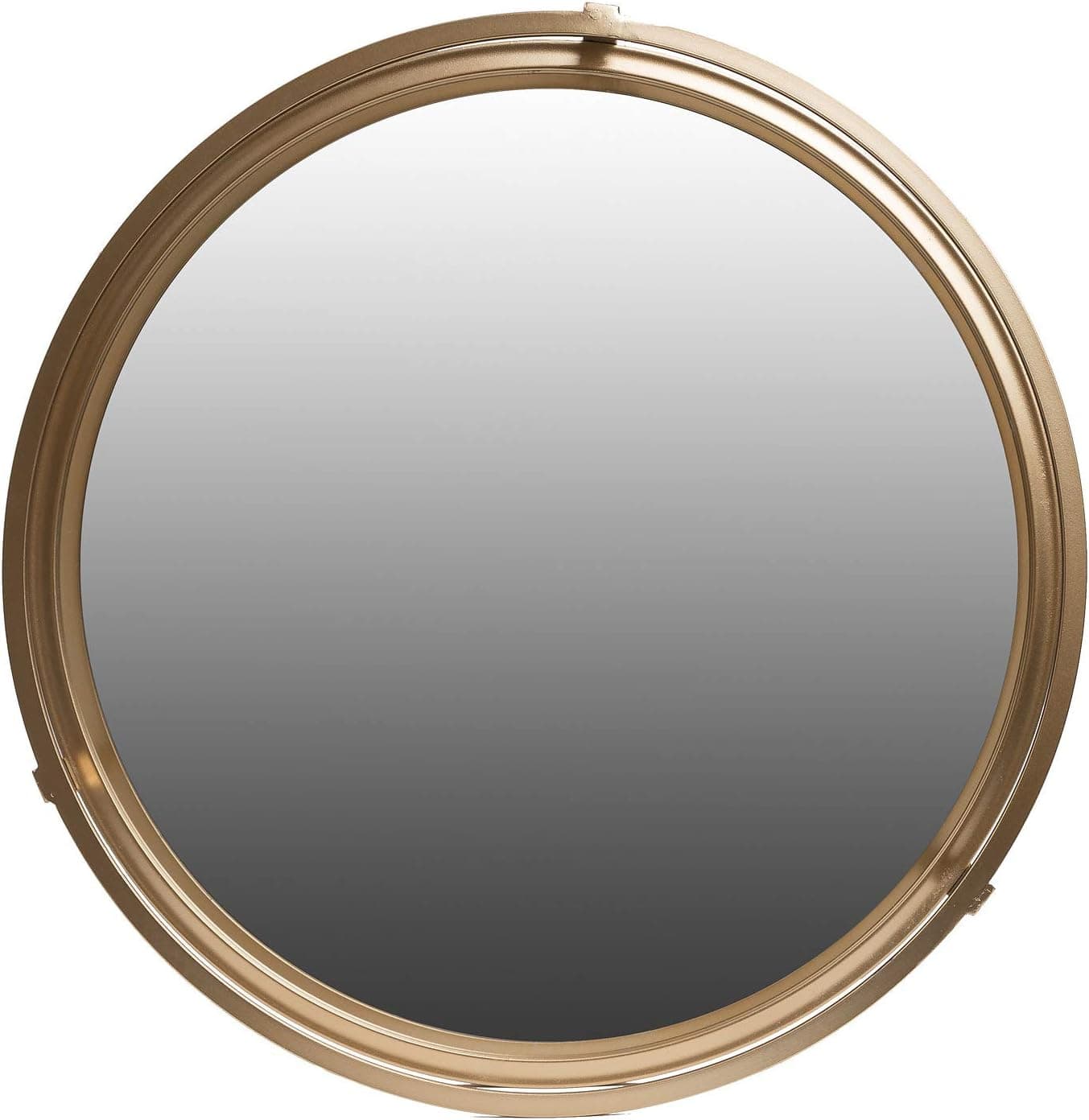 24" Gold Cut Out Round Wall Mirror