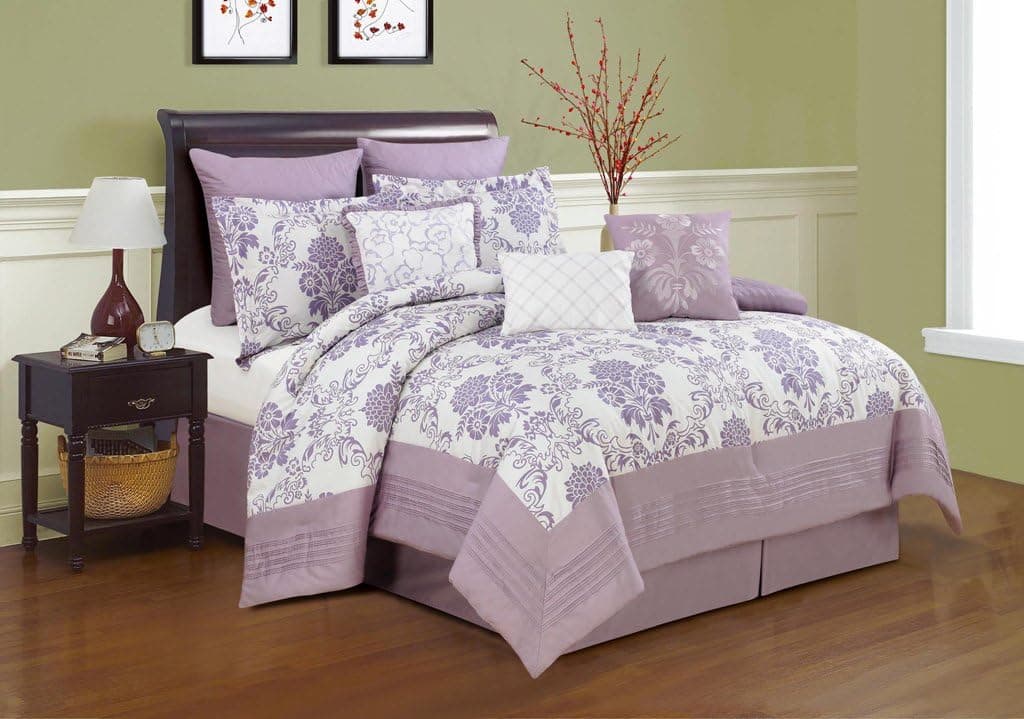 KingLinen 9 Piece Queen Giverny 100% Cotton Comforter Set