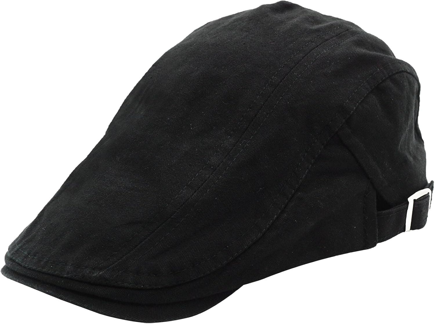 Bellady Men's Cotton Newsboy Cap Flat Ivy Gatsby Driving Hat Cap,Black