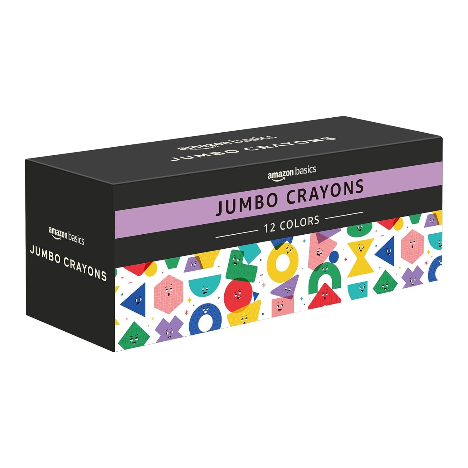 Amazon Basics Jumbo Crayons for Toddlers, 12 Colors