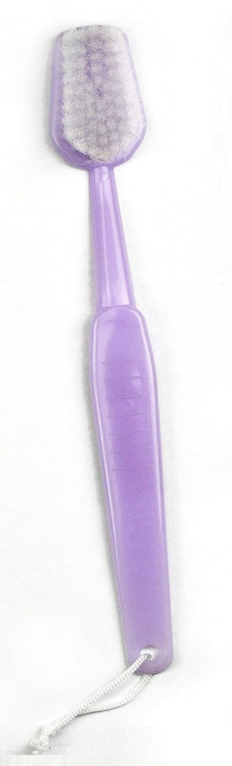 DecorRack Bath Brush with Soft Bristles, Long Handle for Exfoliating Back, Body, and Feet, Bath and Shower Scrubber, Purple (1 pack)