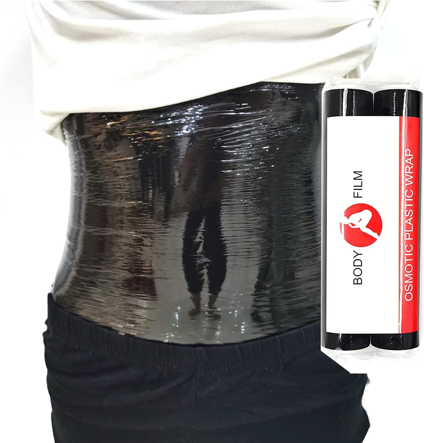 ZGDFSM 60 Meters Osmotic Plastic Body Wrap Sweat Shaper Sauna Workout & Sweat Enhancer Stomach Reduces Cellulite Wrap Body Film for Weight Loss(2Rolls)