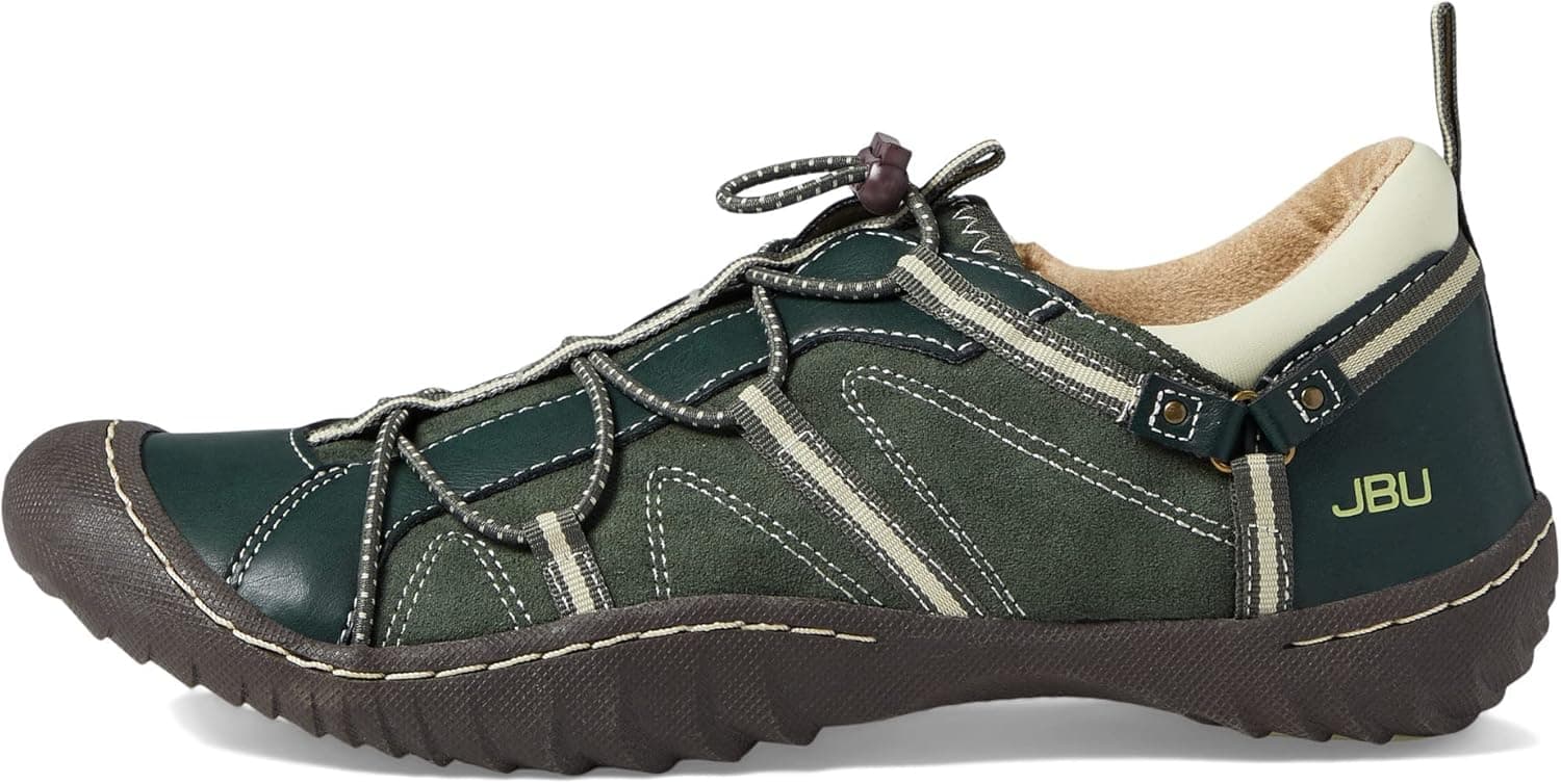 JBU by Jambu Women's Synergy Sneaker, Olive/Pale Yellow, 9