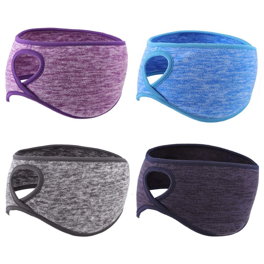 BKpearl 4 Pcs Ponytail Headband, Women Ear Warmer Headbands Winter Headband Wicking Ear Band Head Wrap for Outdoor Sports Running