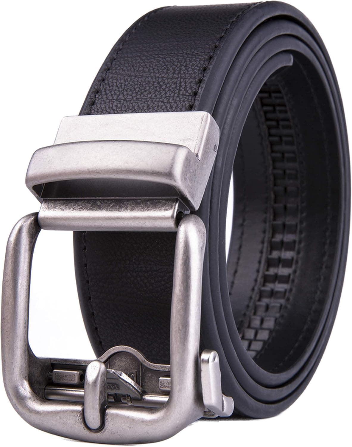 Fabio Valenti Mens Belt, Ratchet Belt Dress with 1 3/8" Genuine Leather with Easier Adjustable Buckle, Trim to Fit
