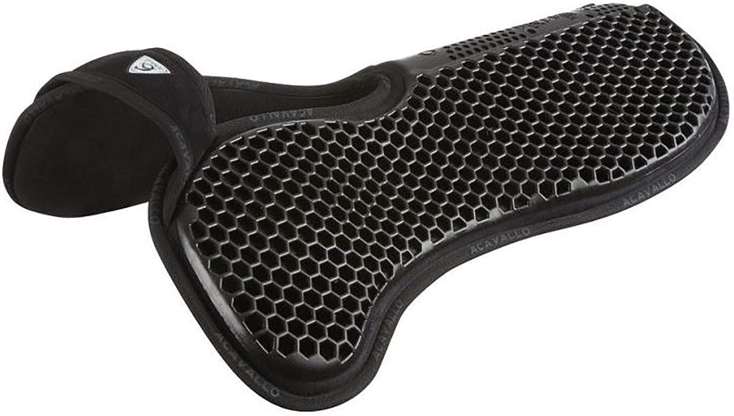 Acavallo Wither Free Hexagonal Gel & Memory Foam Half Pad - Black