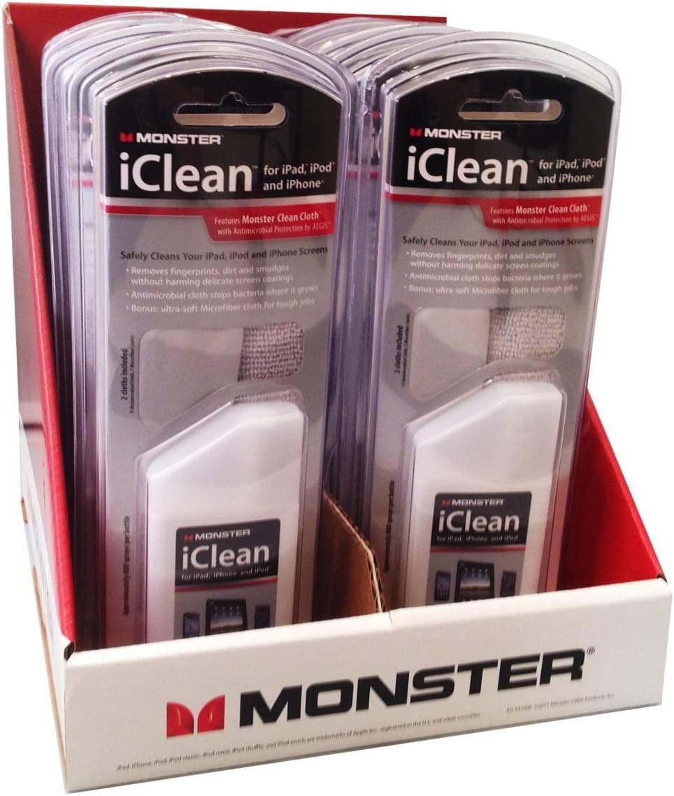 Monster iClean Screen Clean Kit for iPad, iPhone, and Computer Screens (12)