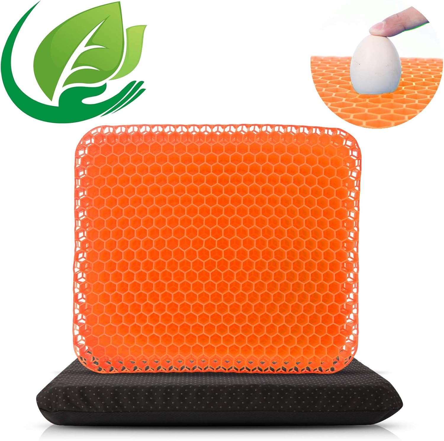Thick Gel Seat Cushion for Long Sitting, Gel Cushion for Wheelchair Soft Comfy, Gel Chair Cushion, Gel Car Seat Cushion Breathable Reduce Sweat, Gel Seat Cushion for Office Chair for Hip Pain