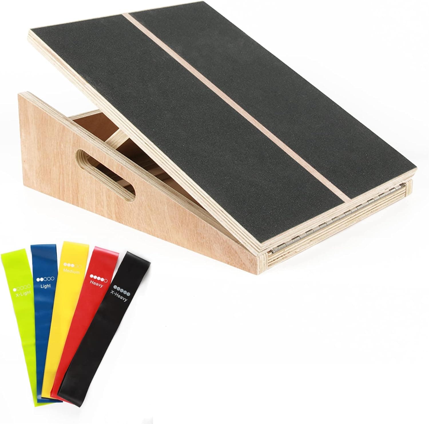 Slant Board Calf Stretcher, Adjustable Incline Board for Calf Stretching, Non-Slip Stretch Board for Ankle Stretcher, 450 lbs Weight Capacity, Include Resistance Bands