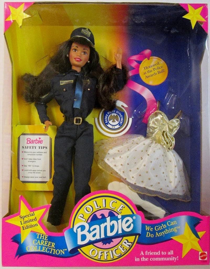 Mattel Police Officer Barbie Black Hair
