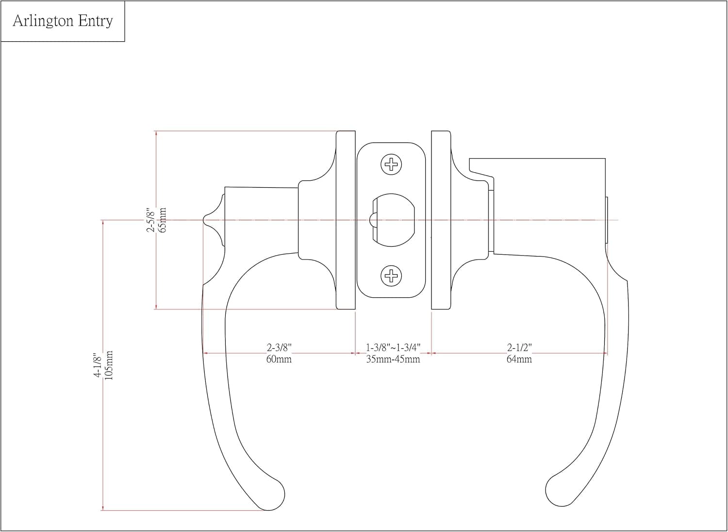 Designers Impressions 2 - Arlington Oil Rubbed Bronze Entry Lever with Matching Single Cylinder Deadbolt Combo Packs Keyed Alike (We Key Lock Orders Alike for Free)
