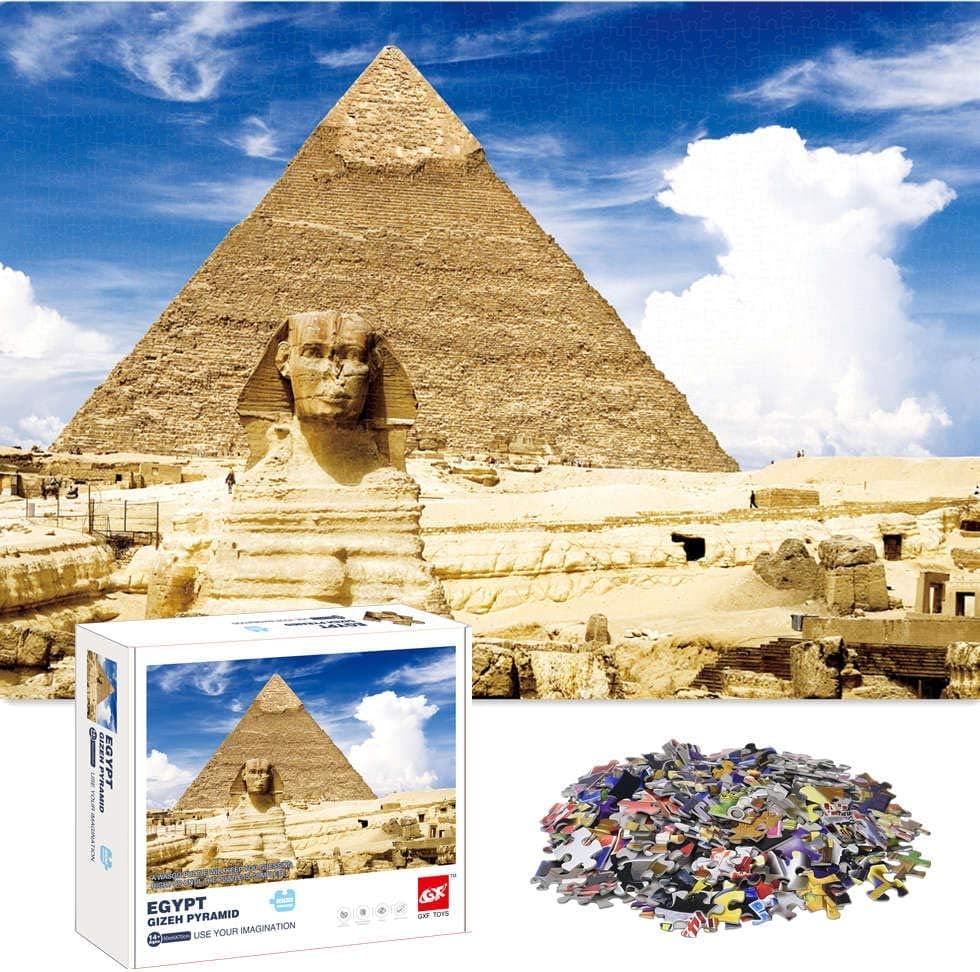 1000 Piece Jigsaw Puzzles for Adults Jigsaw Puzzle for Adults or Teenagers 1000 Pieces/Piece - Fun and Challenging Family Game (Egypt Gizeh Pyramid)