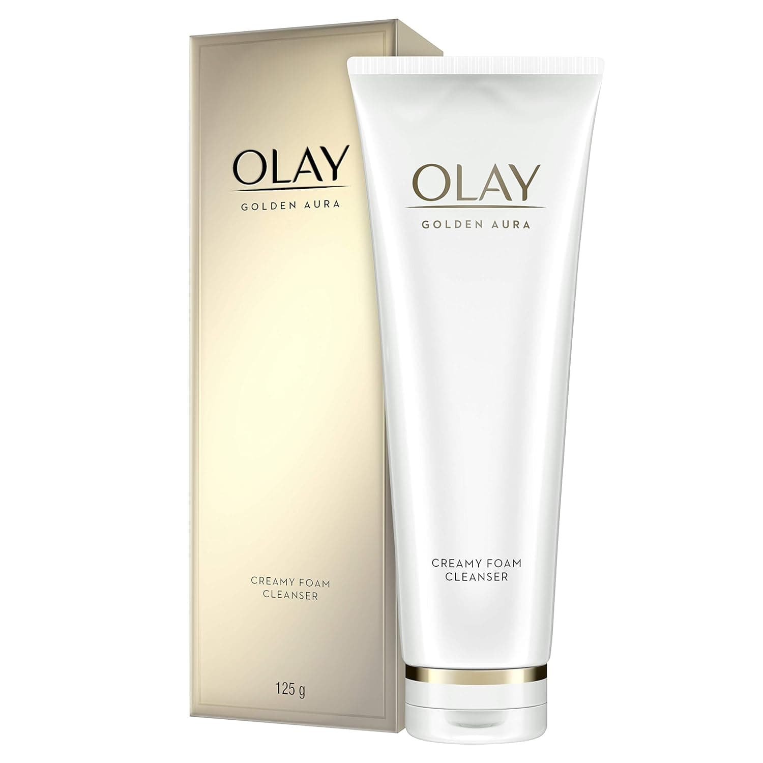 Facial Cleanser by Olay, Golden Aura Creamy Foam Face Wash with Golden Yeast Peptide, 4.4 oz