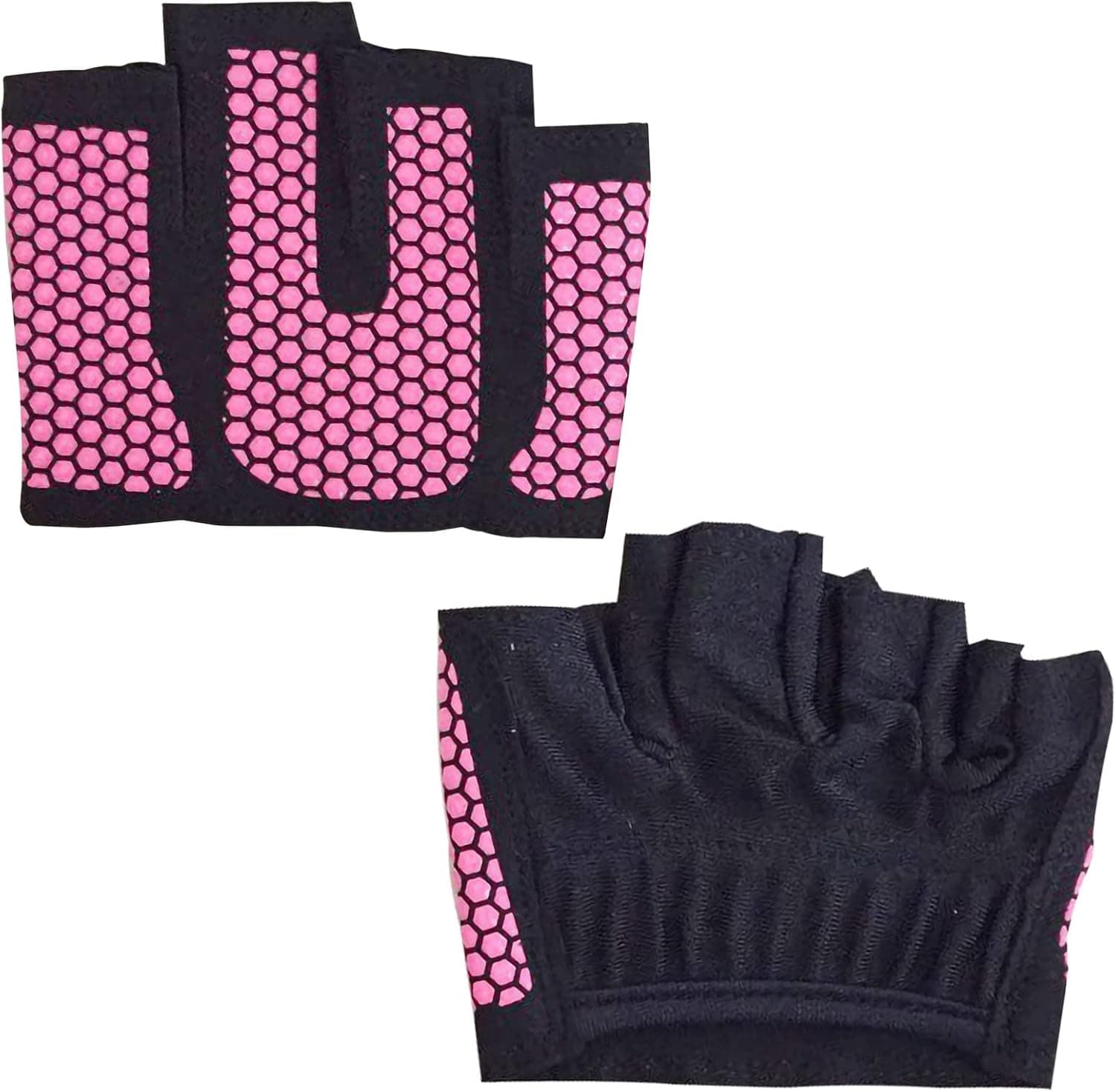 Miayaya Workout Gloves Weight Lifting Grips with Silicon Padding Exercise Gym Partial Gloves for Women Men Cross Fitness Training Weightlifting Body Building Fitness Grip Workout Gloves for Women/Men