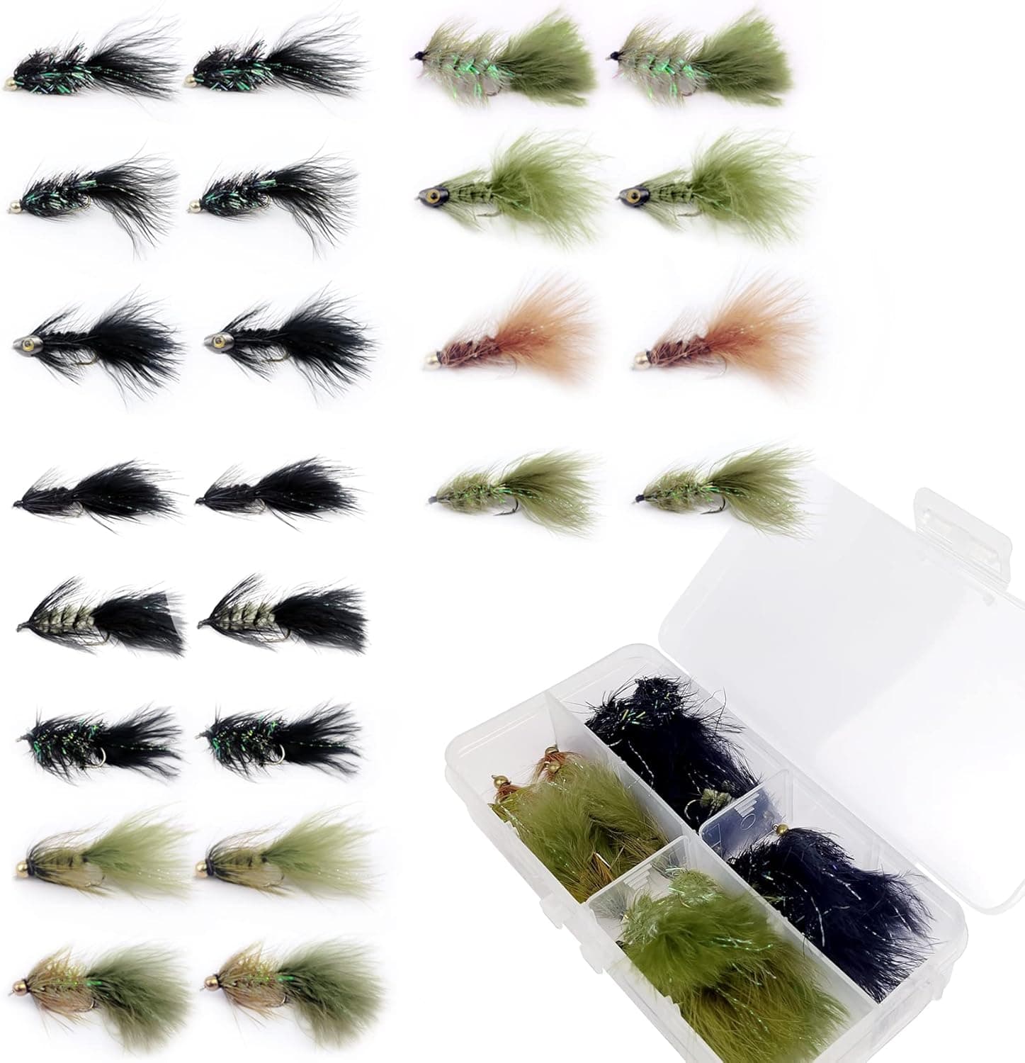 Fly Fishing Flies Assortment Saltwater Flies Handmade Fly Fishing Lures Wet Flies Streamer Saltwater Flies for Trout