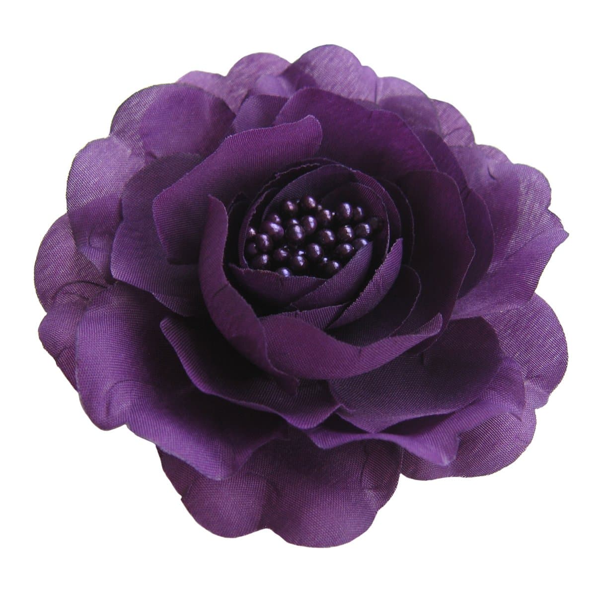 Sara Monica Flower Hair Clip and Pin Peony_Dark Purple