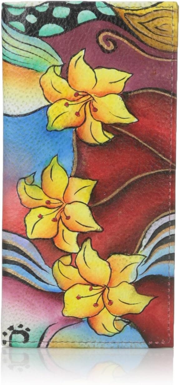 Anuschka Check Book Cover TLL, Tribal Lily, One Size