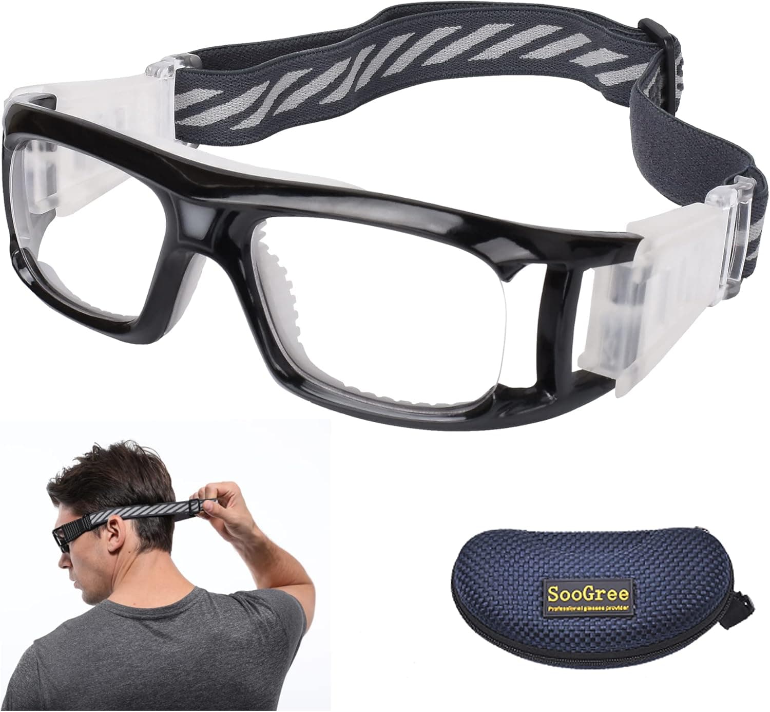 Sports Goggles Glasses Protective Safety Basketball Football Sport Glasses Men Anti Fog Shock Collision Adjustable Glasses