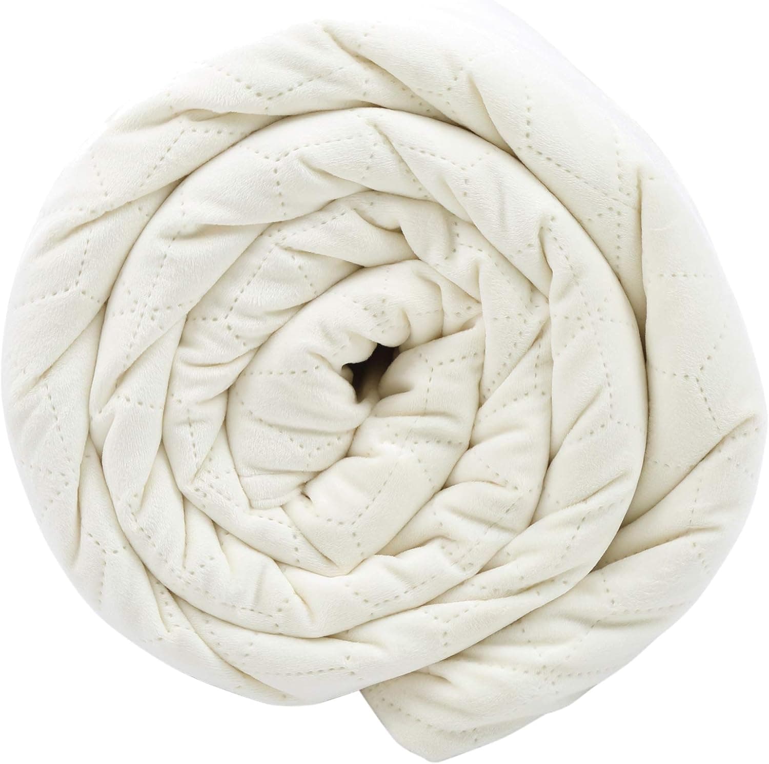 BlanQuil Premium Weighted Blanket Special Edition with Washable & Removable Diamond Pattern Duvet (Pearl, 20lb)